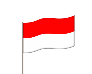 3d flag of indonesia