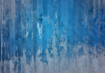 wooden wall, blue background