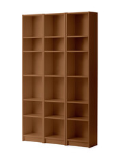 Brown shelf unit isolated on white