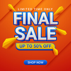 Final Sale banner template and special offer