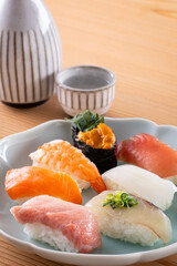 お寿司と日本酒