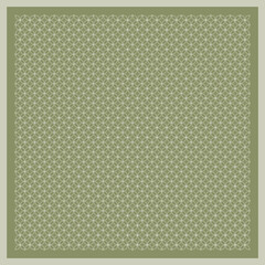 green scarf with ornament pattern design