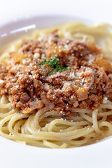 ミートソースパスタ