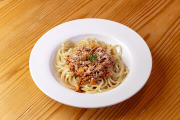 ミートソースパスタ