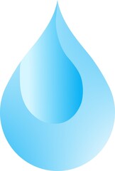 Beautiful blue water drop logo image on a white background.