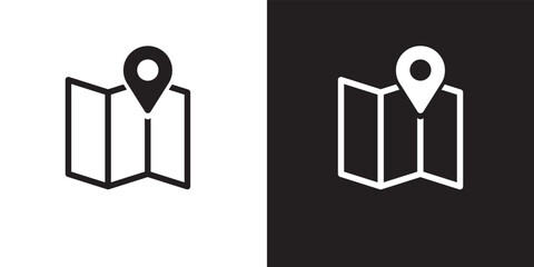 Maps marker icons design vector. Location pointer symbol illustration.
