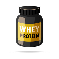 Whey protein vector isolated illustration