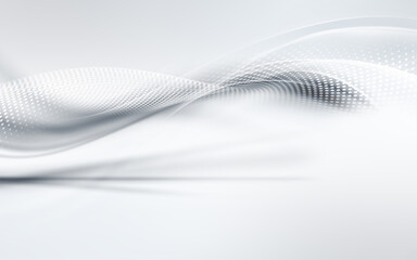 Fototapeta premium Grey, blue and white halftone modern bright art. Blurred pattern dots perspective effect background. Abstract creative graphic template. Business or web, website style texture.