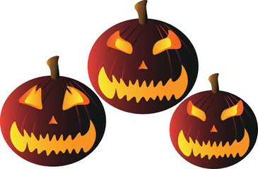 calabaza de Halloween, ilustración de Halloween