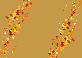 Autumn composition. Pattern made of dried leaves. Flat lay, top view