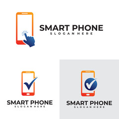 set of phone logo vector design template