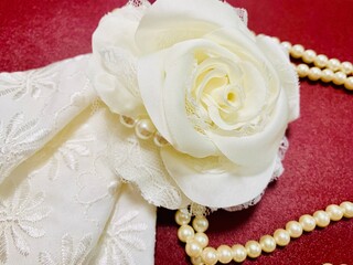 rose and pearls