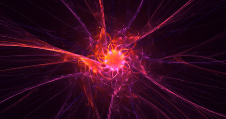 3D rendering abstract round light background