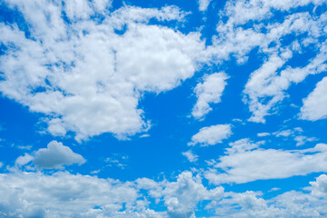 真夏の青空と白い雲　