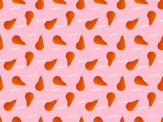 Delicious junk food pattern background for kid's book cover, gift paper, card and many other