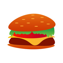 Delicious Burger vector illustration