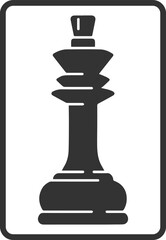 Chess king icon, chess game icon vector