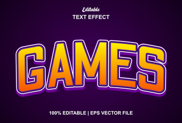 Obraz premium game text effect with orange color and can be edited.