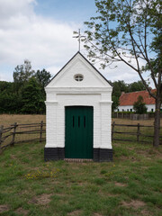 Fototapeta na wymiar The chapel originated in West Flanders in Rollegem, Belgium, and is now in Bokrijk, Belgium