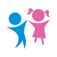 Family Logo Icon People Human Figures Kid	