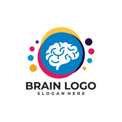 brain logo vector design template