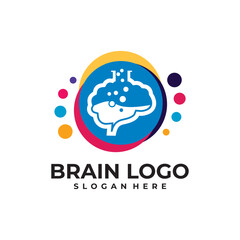 brain logo vector design template