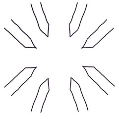 白地に黒の鉛筆の線画フレーム