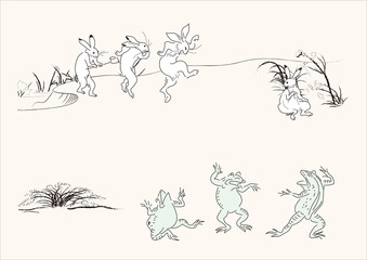 鳥獣戯画のダンス