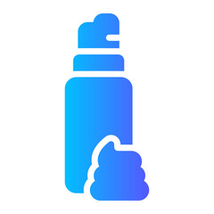 shaving foam gradient icon