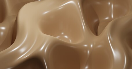 Splash of chocolate abstract background, isolated 3d rendering