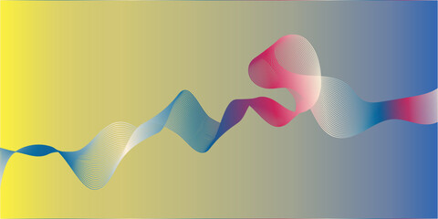 Abstract modern colorful wavy lines background .blending gradient colors It used for Web, Mobile Applications, Desktop background, Wallpaper, Business banner, poster. Lines created using blend tool.