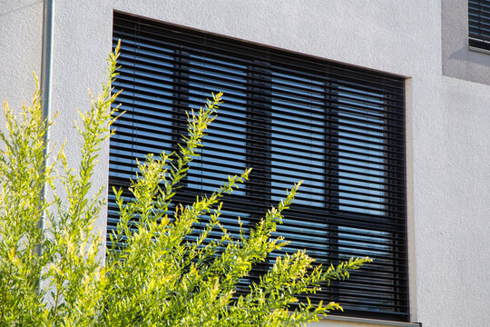 Fenster mit moderner Jalousie