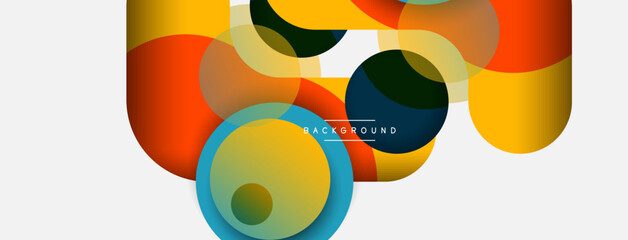 Creative geometric wallpaper. Minimal abstract background. Circles composition vector illustration for wallpaper banner background or landing page