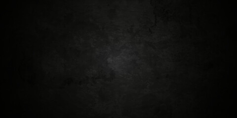 Dark Black stone concrete grunge backdrop texture background anthracite panorama. Panorama dark grey black slate background or texture.