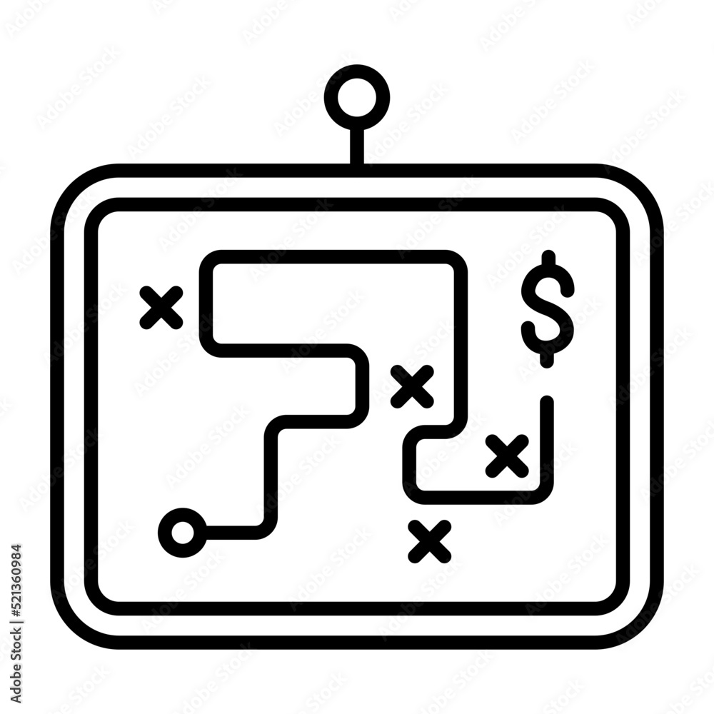 Wall mural business strategy line icon