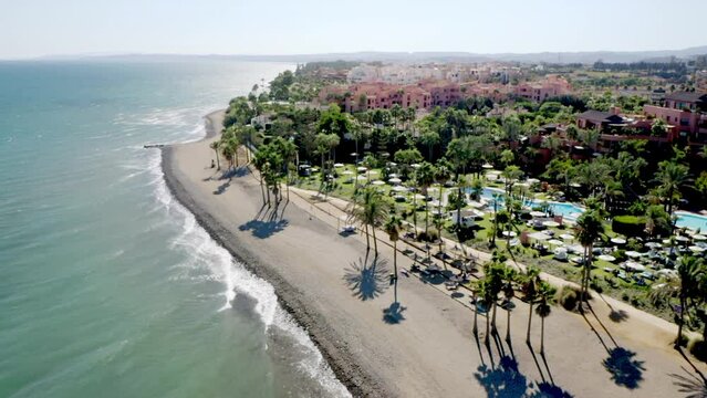 Aerial view of the Costa del sol in Spain