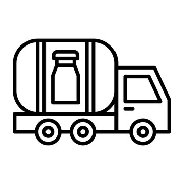 recommend clip art: Milk Tank Line Icon