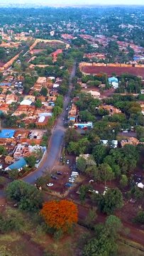 Aerial view of Moshi town
