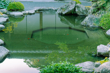鹿児島県　仙巌園の池