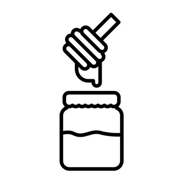 recommend clip art: Honey Jar Line Icon