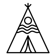 Wigwam Line Icon © SAMDesigning