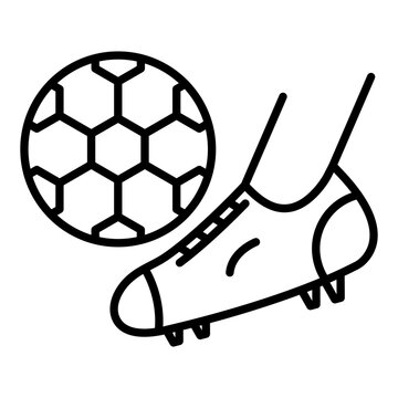 Soccer Free Kick Line Icon