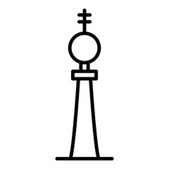 Fernsehturm Berlin Line Icon © SAMDesigning