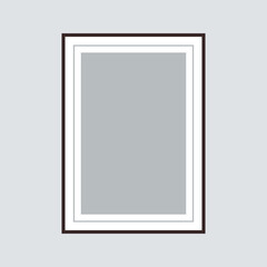 Artwork picture frame and decorative painting photo frame flat vector illustration.