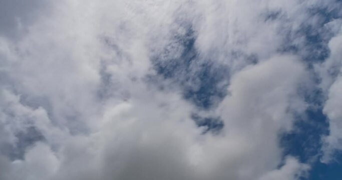 Timelapse cloud in the natural blue sky moving in sunny day