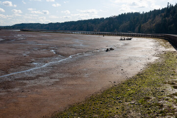 Another shot of bend of a boardwalk in the Billy Frank Jr. Nisqually National Wildlife Refuge, WA, USA