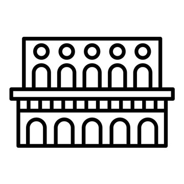 recommend clip art: Aqueduct Line Icon