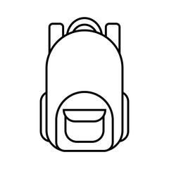 School backpack line icon. Back to school. Vector illustration isolated on white background.