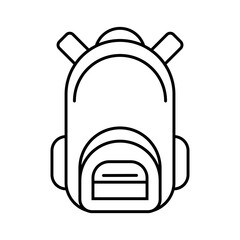 School backpack line icon. Back to school. Vector illustration isolated on white background.
