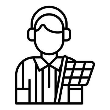recommend clip art: Flagman Line Icon